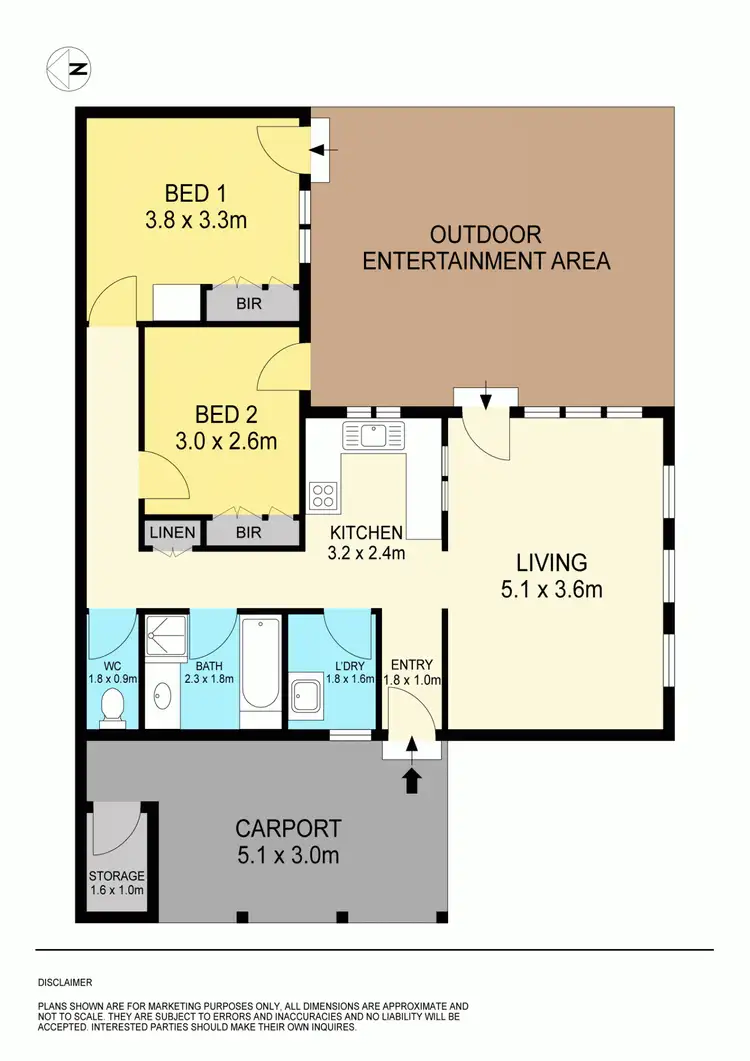 Floorplan of Homely unit listing, 2/1106 Howitt Street, Wendouree VIC 3355