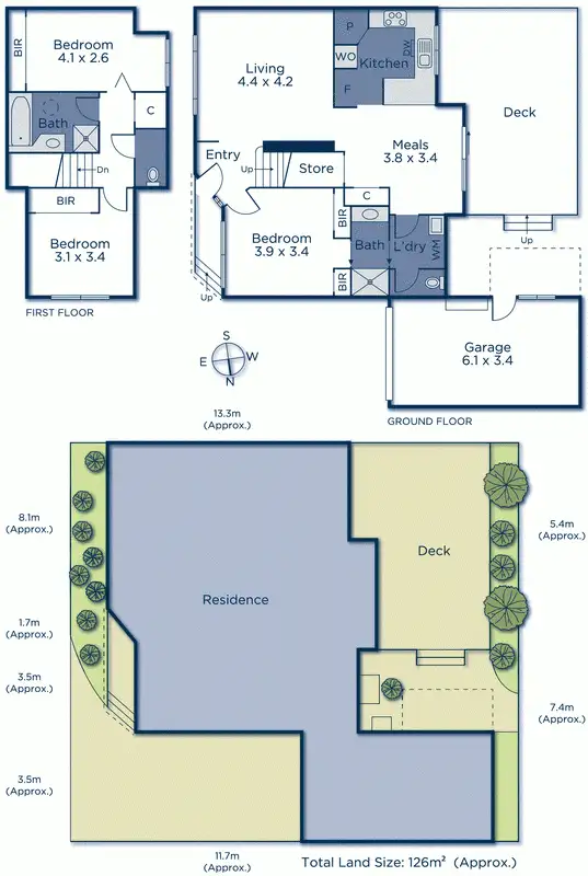 Floorplan of Homely townhouse listing, 2/180 Central Road, Nunawading VIC 3131