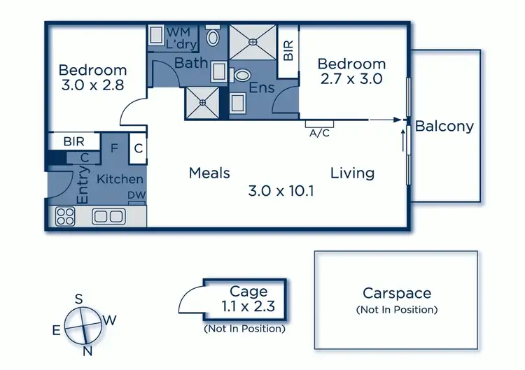 Floorplan of Homely unit listing, 214/15-21 Harrow Street, Box Hill VIC 3128