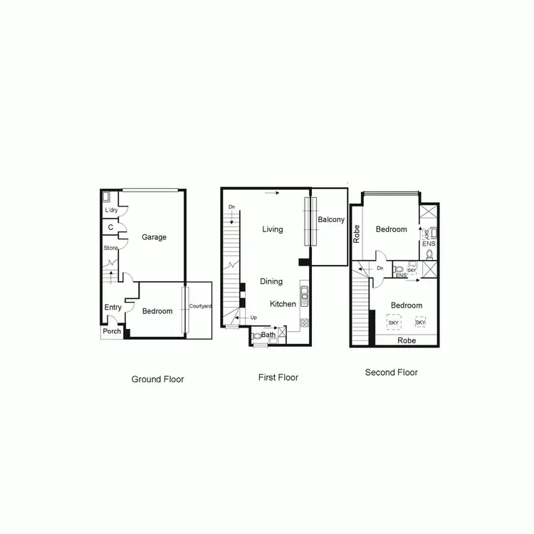 Floorplan of Homely townhouse listing, 10/300 Inkerman Street, St Kilda East VIC 3183