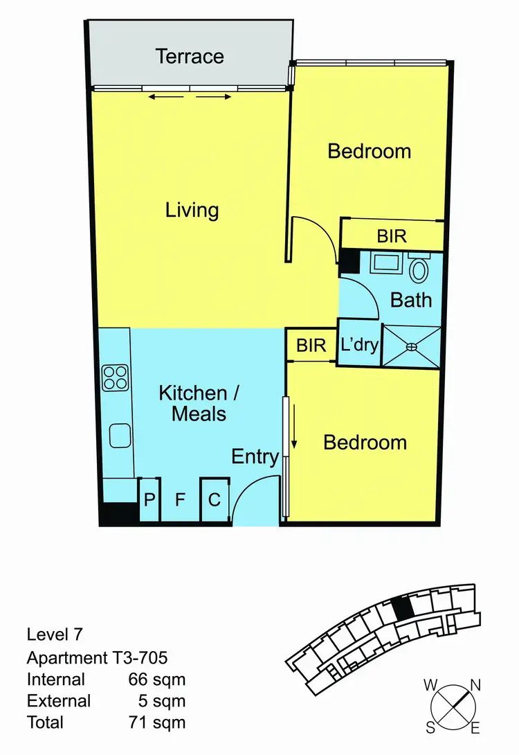 Floorplan of Homely unit listing, 705/770C Toorak Road, Glen Iris VIC 3146