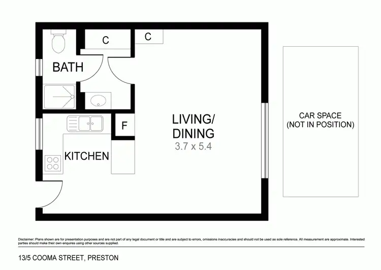Floorplan of Homely apartment listing, 13/5 Cooma Street, Preston VIC 3072