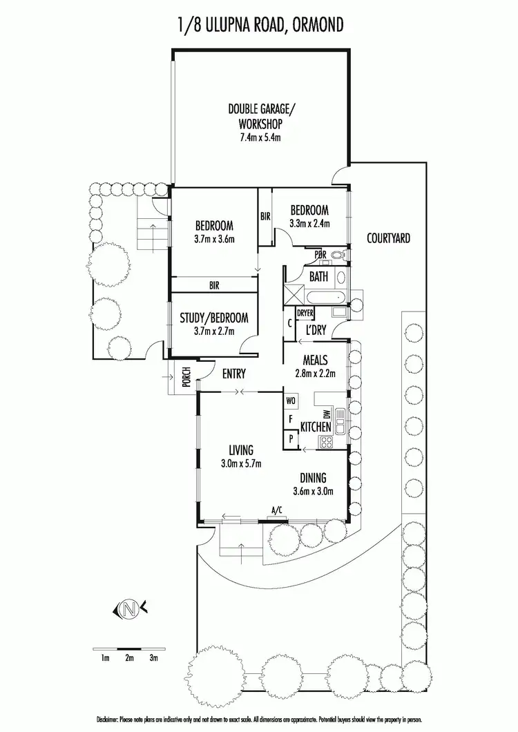 Floorplan of Homely unit listing, 1/8 Ulupna Road, Ormond VIC 3204