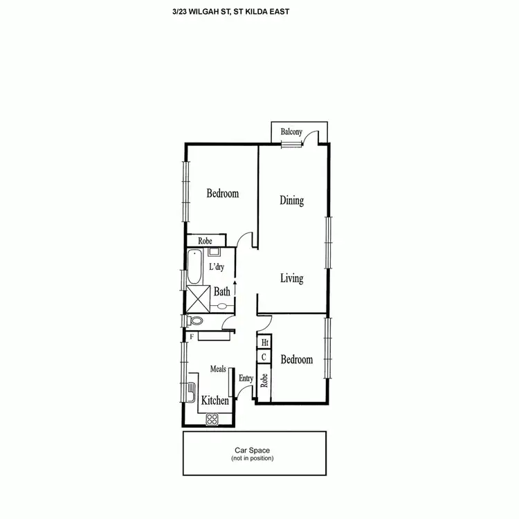 Floorplan of Homely apartment listing, 3/23 Wilgah Street, St Kilda East VIC 3183