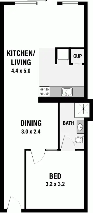 Floorplan of Homely apartment listing, 118/185-187 Lennox Street, Richmond VIC 3121