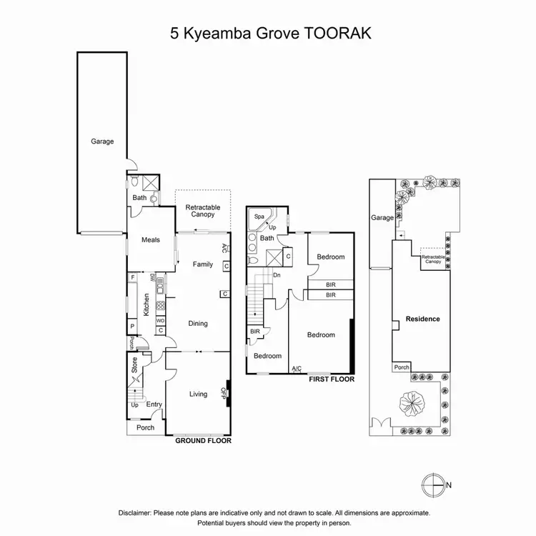 Floorplan of Homely townhouse listing, 5 Kyeamba Grove, Toorak VIC 3142