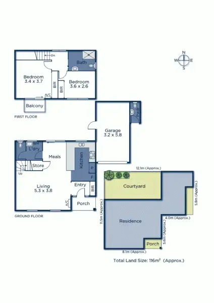Floorplan of Homely townhouse listing, 3/2A Merton Street, Box Hill VIC 3128