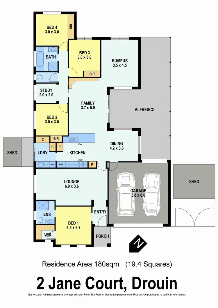 Floorplan of Homely house listing, 2 Jane Court, Drouin VIC 3818