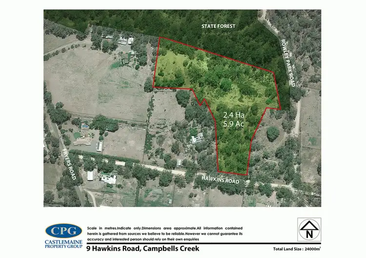 Floorplan of Homely land listing, 9 Hawkins Road, Campbells Creek VIC 3451