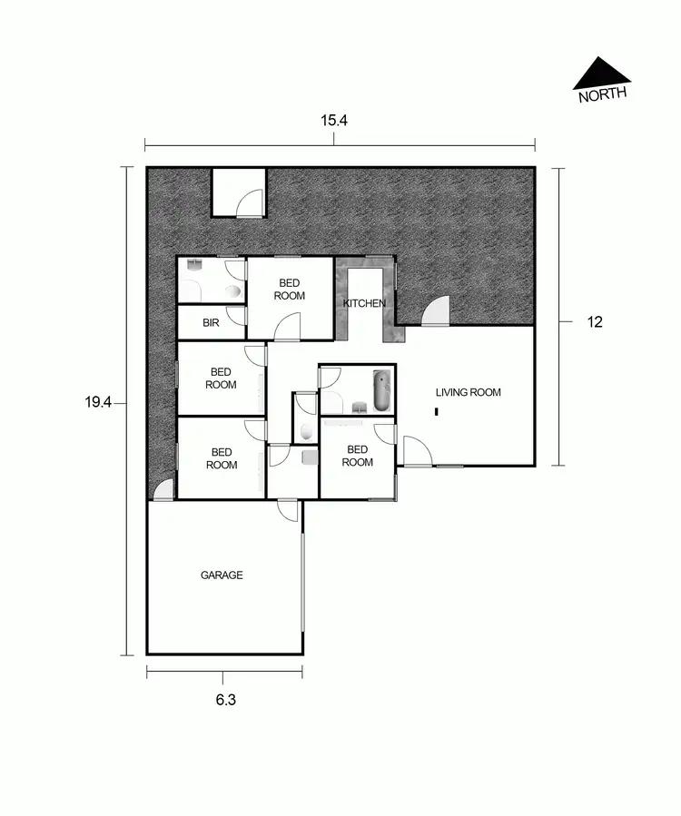 Floorplan of Homely townhouse listing, 2/13-15 Bettina Street, Clayton VIC 3168