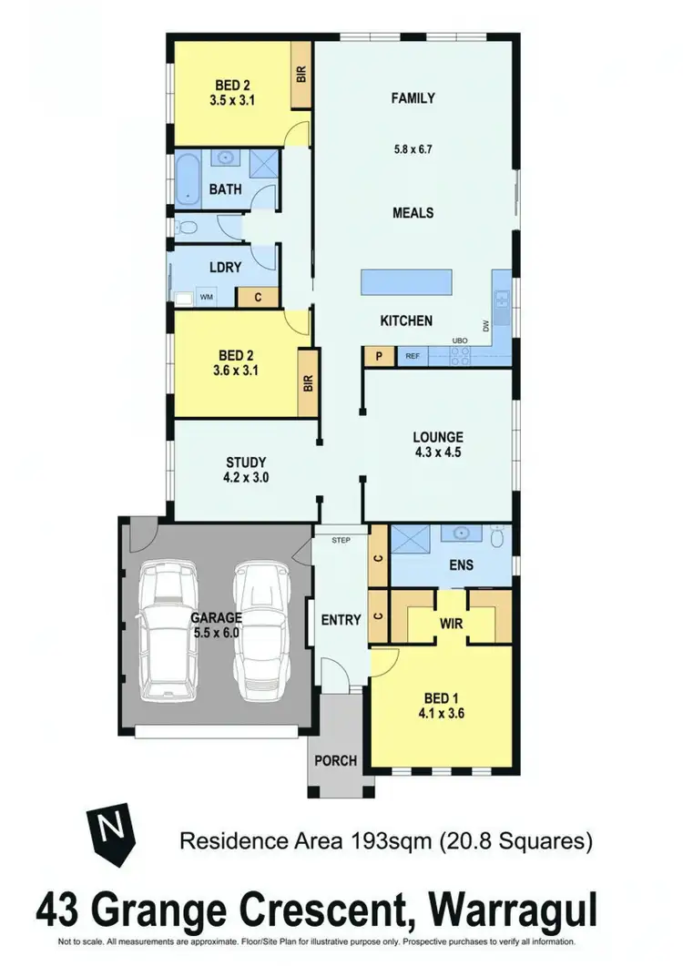 Floorplan of Homely house listing, 43 Grange Crescent, Warragul VIC 3820