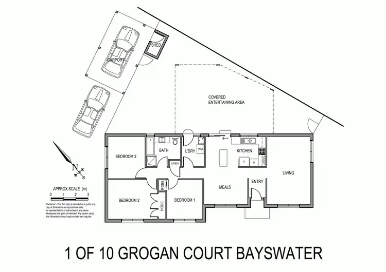 Floorplan of Homely unit listing, 1/10 Grogan Court, Bayswater VIC 3153