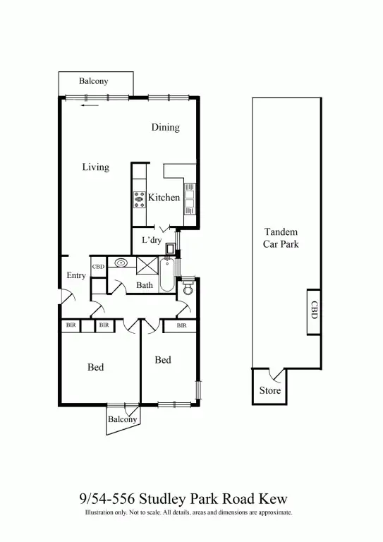 Floorplan of Homely apartment listing, 9/54 Studley Park Road, Kew VIC 3101