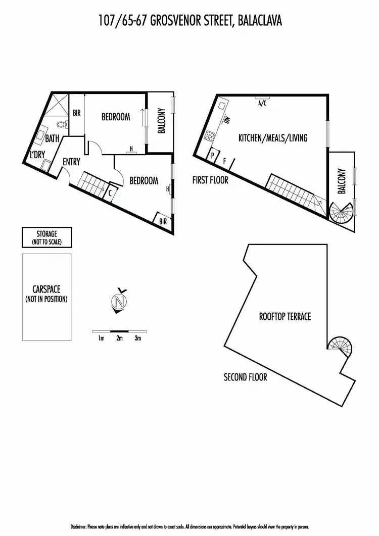 Floorplan of Homely apartment listing, 107/65-67 Grosvenor Street, St Kilda East VIC 3183