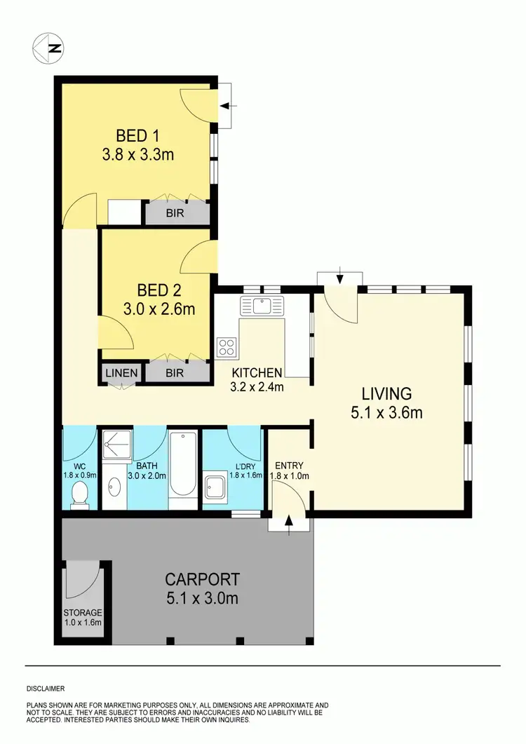 Floorplan of Homely unit listing, 1/1106 Howitt Street, Wendouree VIC 3355