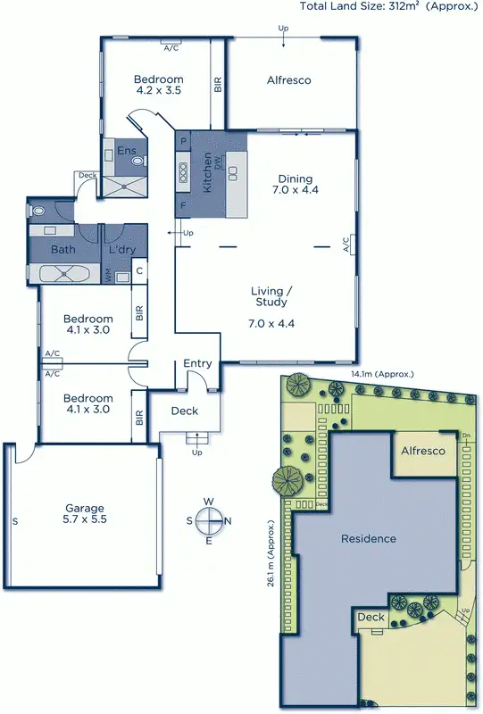 Floorplan of Homely townhouse listing, 2/12 Thomas Street, Mitcham VIC 3132