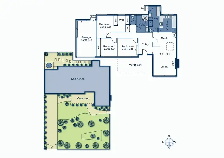 Floorplan of Homely unit listing, 1/91 Medway Street, Box Hill North VIC 3129