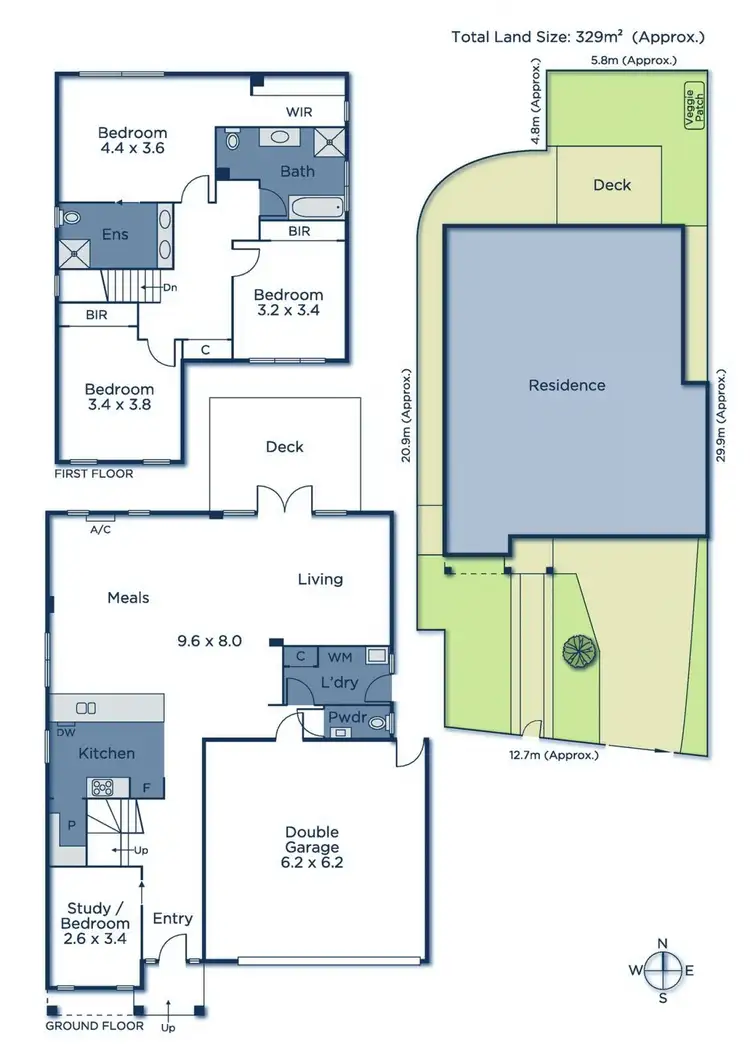 Floorplan of Homely townhouse listing, 3 Walter Street, Mitcham VIC 3132