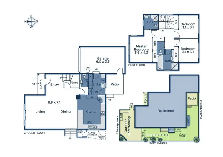 Floorplan of Homely townhouse listing, 2/28 Walwa Street, Mitcham VIC 3132