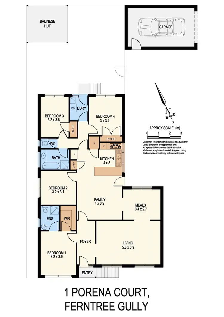 Floorplan of Homely house listing, 1 Porena Court, Ferntree Gully VIC 3156