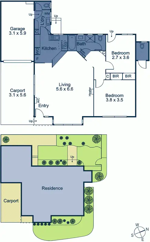 Floorplan of Homely unit listing, 2/11 Glen Ebor Avenue, Blackburn VIC 3130