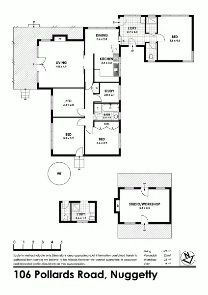Floorplan of Homely house listing, 106 Pollards Road, Maldon VIC 3463