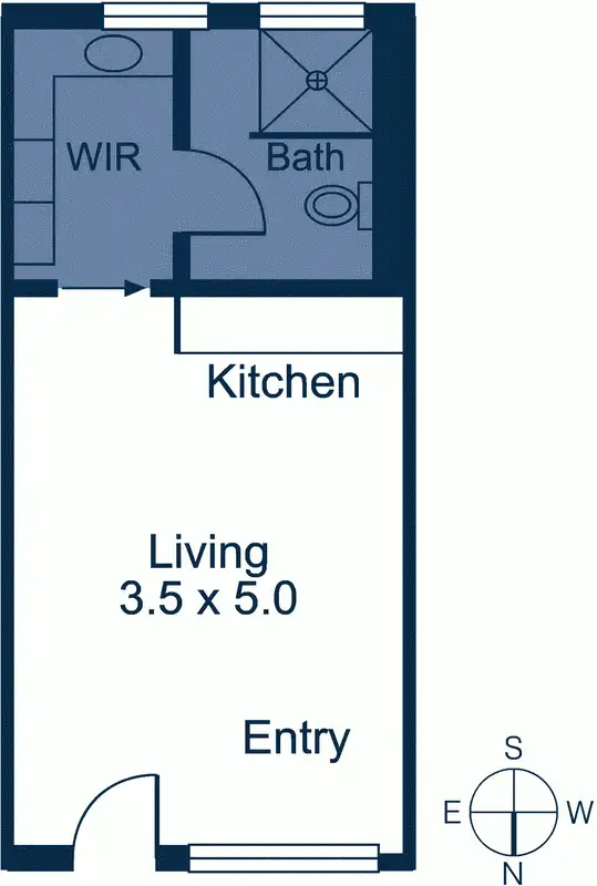 Floorplan of Homely apartment listing, 227/51 Rathdowne Street, Carlton VIC 3053