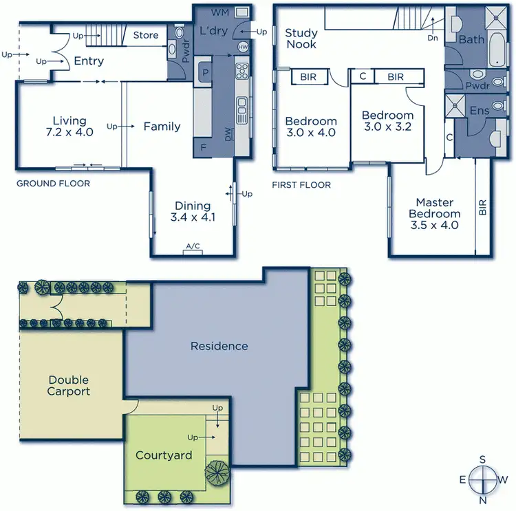 Floorplan of Homely townhouse listing, 2/926 Canterbury Road, Box Hill South VIC 3128