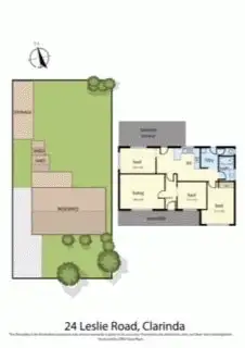 Floorplan of Homely house listing, 24 Leslie Road, Clarinda VIC 3169