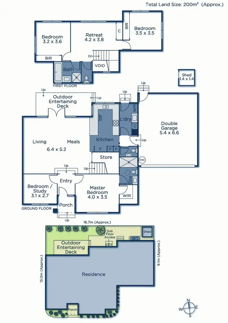 Floorplan of Homely townhouse listing, 2/14 Grandview Road, Box Hill South VIC 3128
