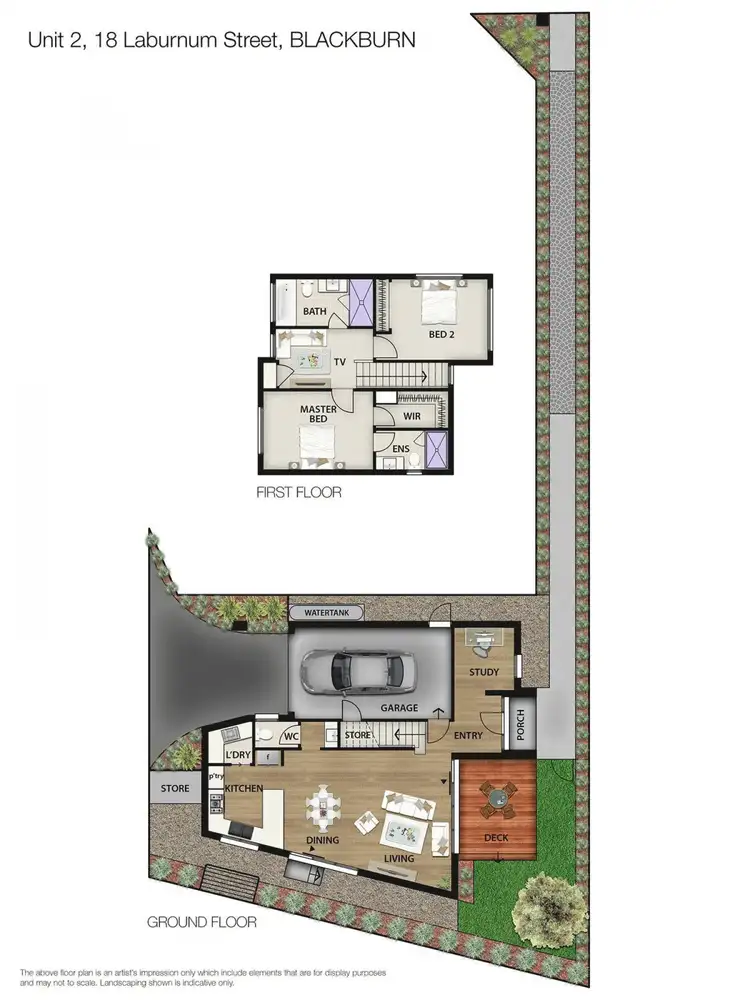Floorplan of Homely townhouse listing, 18A Laburnum Street, Blackburn VIC 3130