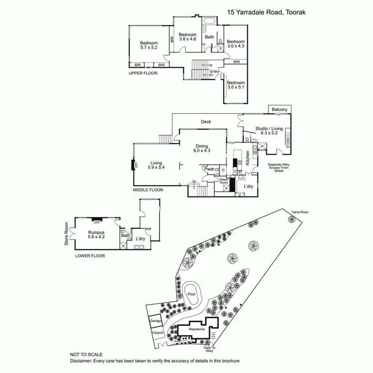 Floorplan of Homely house listing, 15 Yarradale Road, Toorak VIC 3142