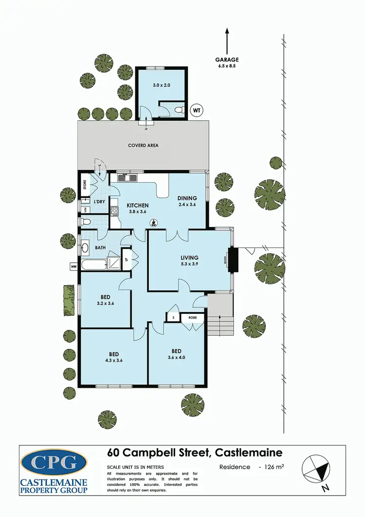 Floorplan of Homely house listing, 60 Campbell Street, Castlemaine VIC 3450