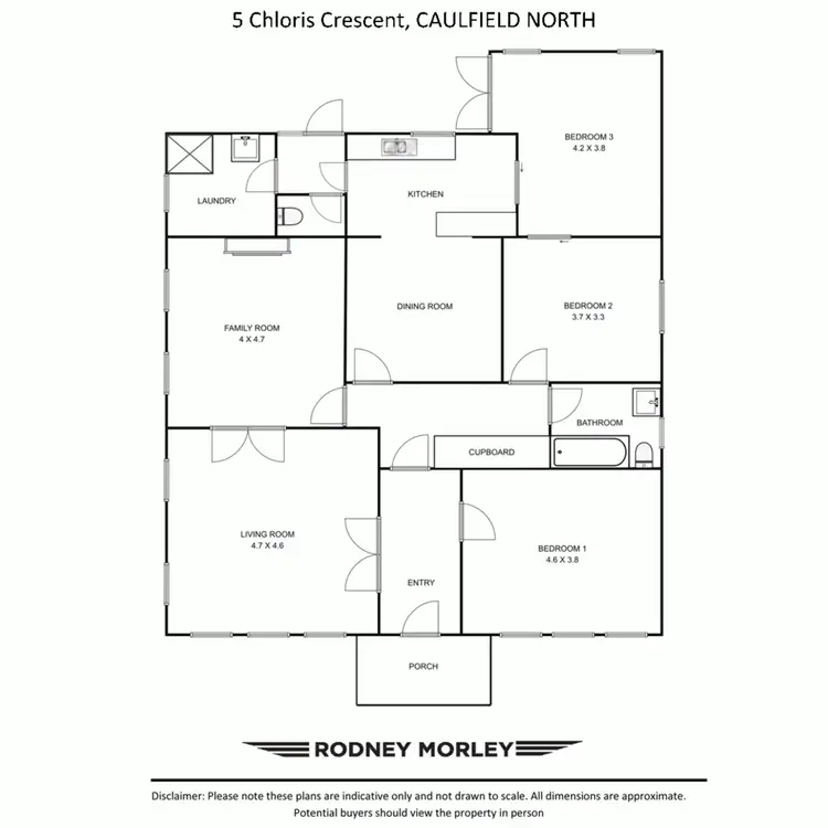 Floorplan of Homely house listing, 5 Chloris Crescent, Caulfield VIC 3162