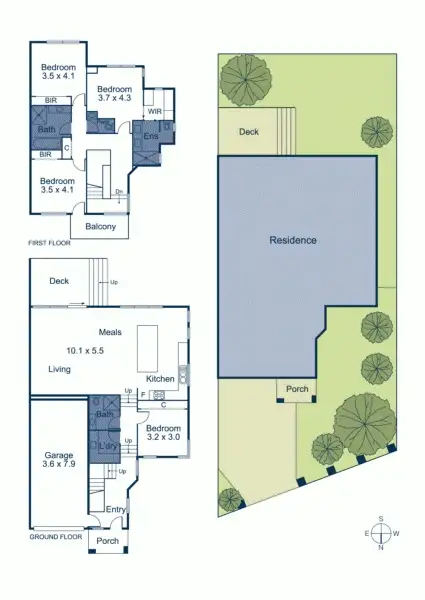 Floorplan of Homely townhouse listing, 53 Relowe Crescent, Mont Albert North VIC 3129