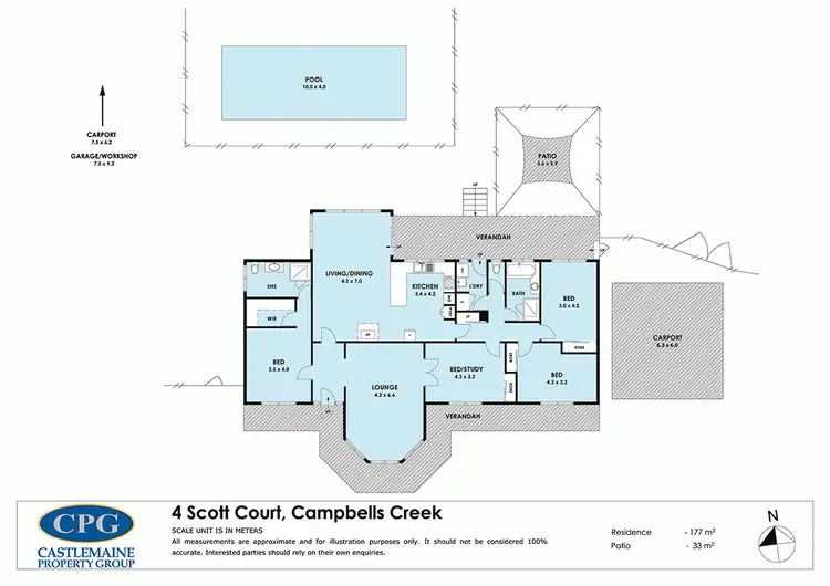 Floorplan of Homely house listing, 4 Scott Court, Campbells Creek VIC 3451