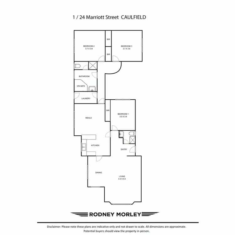 Floorplan of Homely unit listing, 1/24 Marriott Street, Caulfield VIC 3162