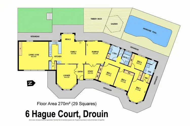 Floorplan of Homely house listing, 6 Hague Court, Drouin VIC 3818