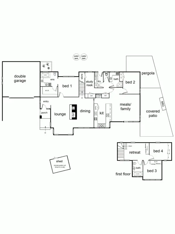 Floorplan of Homely house listing, 4 Wardlow Court, Croydon Hills VIC 3136