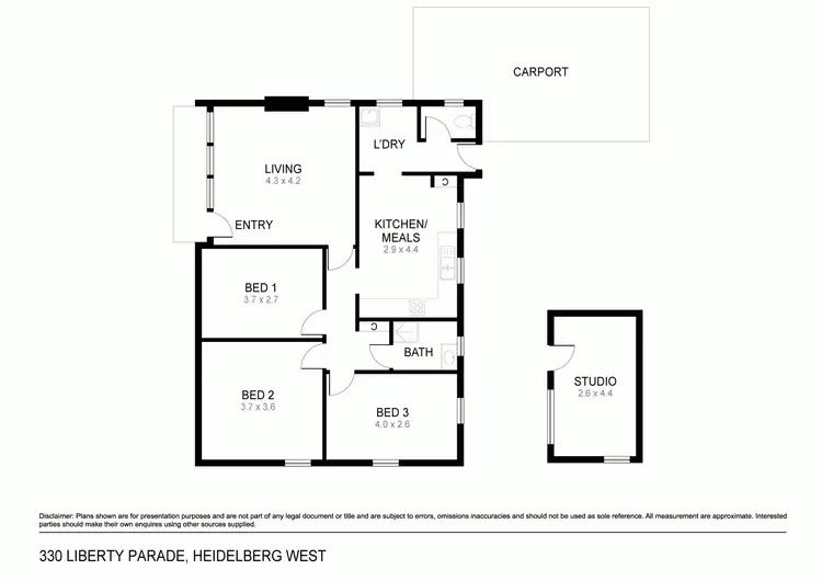 Floorplan of Homely house listing, 330 Liberty Parade, Heidelberg West VIC 3081