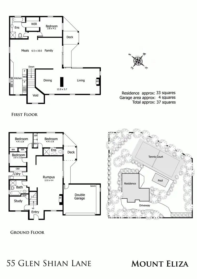 Floorplan of Homely house listing, 55 Glen Shian Lane, Mount Eliza VIC 3930