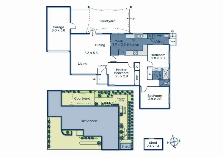 Floorplan of Homely townhouse listing, 3/5 Florence Road, Surrey Hills VIC 3127