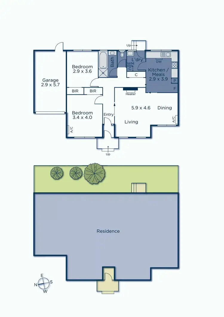 Floorplan of Homely unit listing, 2/9 Clifton Road, Hawthorn East VIC 3123