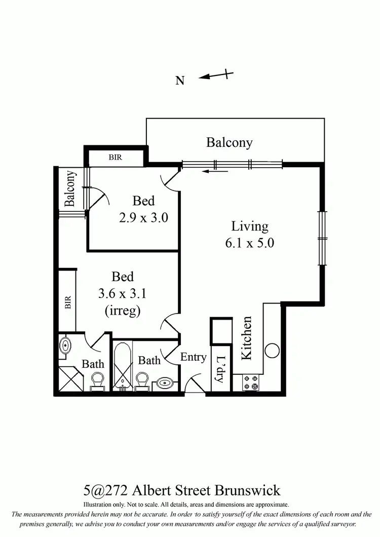 Floorplan of Homely apartment listing, 5/272 Albert Street, Brunswick VIC 3056