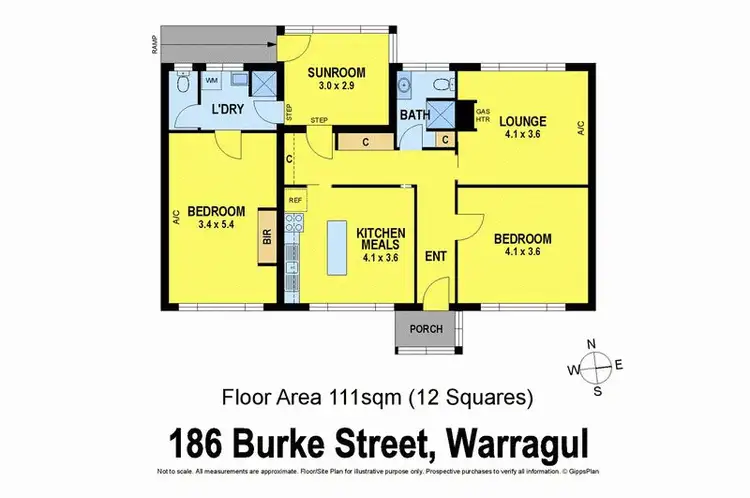 Floorplan of Homely house listing, 186 Burke Street, Warragul VIC 3820