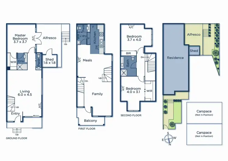 Floorplan of Homely townhouse listing, 1/164 Barkers Road, Hawthorn VIC 3122