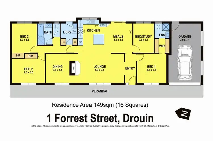 Floorplan of Homely house listing, 1 Forrest Street, Drouin VIC 3818