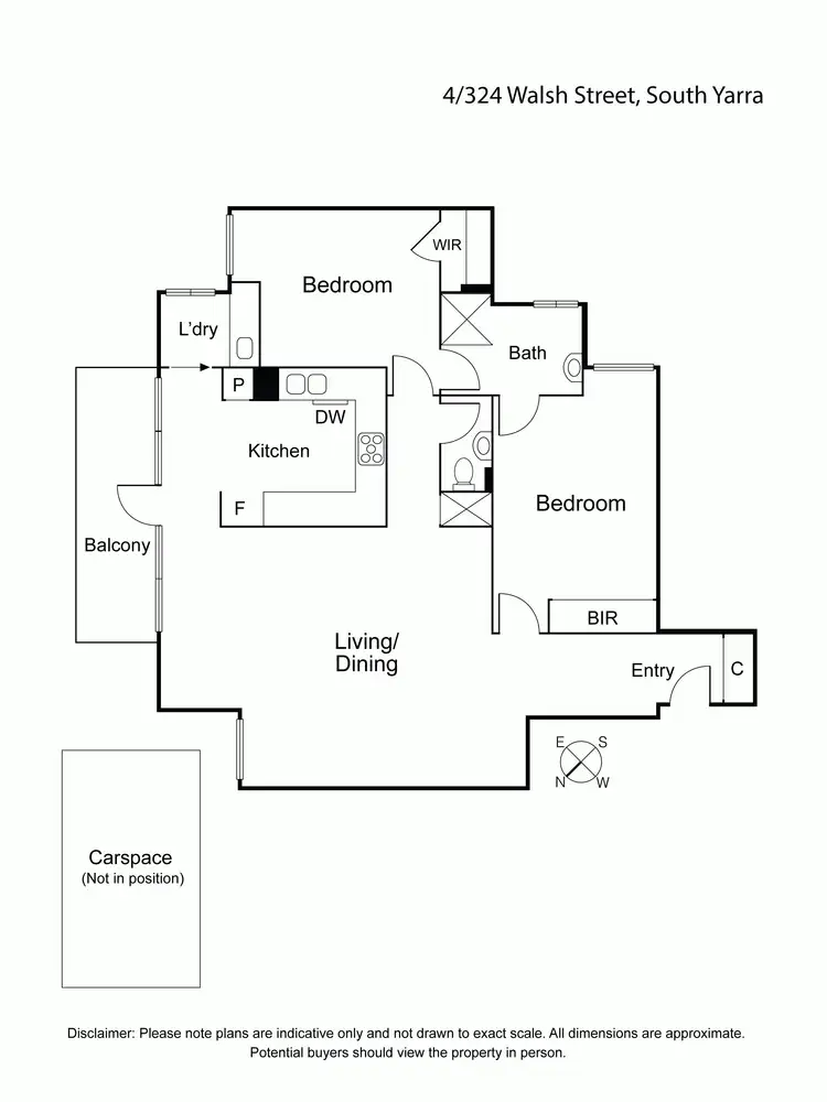 Floorplan of Homely apartment listing, 4/324 Walsh Street, South Yarra VIC 3141