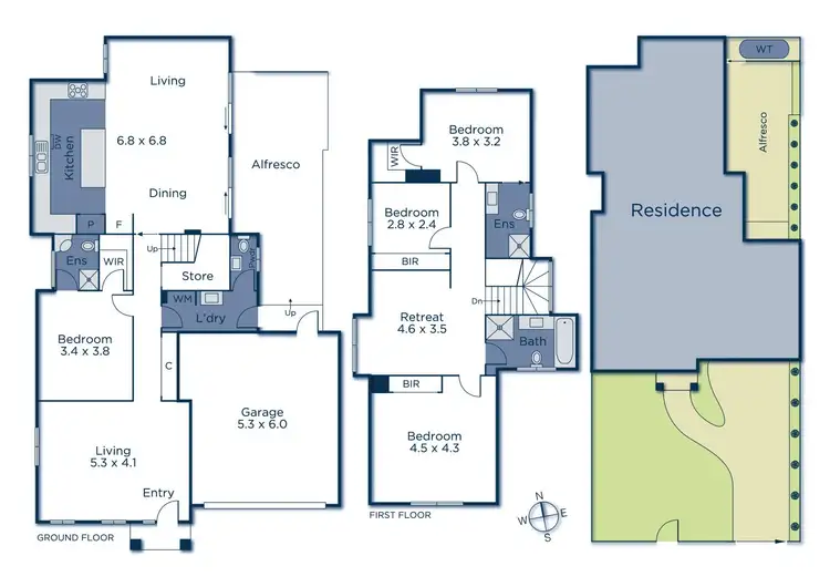 Floorplan of Homely townhouse listing, 33A McKean Street, Box Hill North VIC 3129