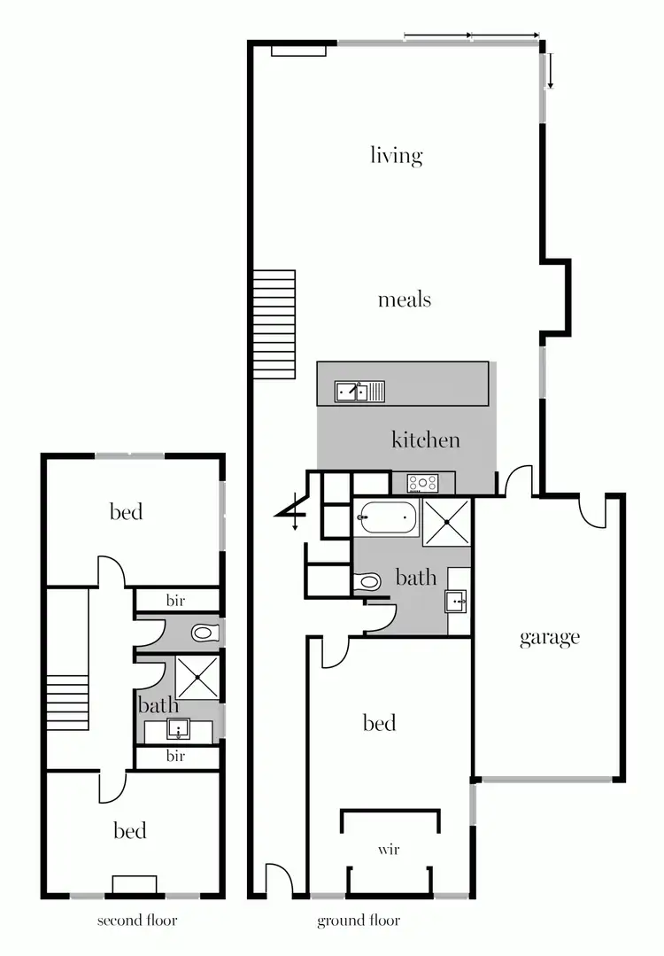 Floorplan of Homely townhouse listing, 34A Corbett Street, Ballarat East VIC 3350